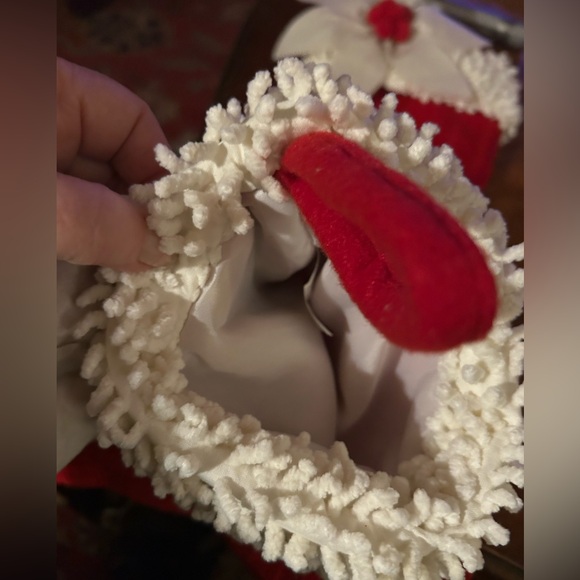 Hobby Lobby (2) Red & White Christmas Stockings - Picture 3 of 6